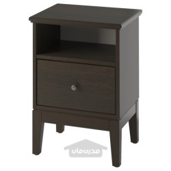 میز کنار تخت ایکیا مدل IKEA IDANÄS رنگ قهوه ای تیره لکه دار