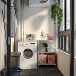 واحد قفسه بندی ایکیا مدل IKEA JOSTEIN رنگ داخل/خارج/سفید فلزی