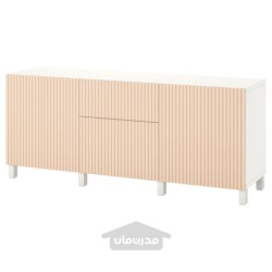 ترکیب ذخیره سازی با کشو ایکیا مدل IKEA BESTÅ رنگ سفید بیورکوویکن/روکش توس