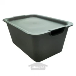 جعبه ساده اندازه متوسط رنگ خاکستری تیره با قابلیت روی هم قرار گرفتن ساخت ‌ژاپن