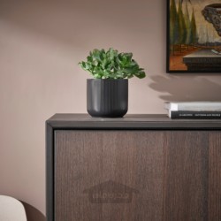 گلدان گیاه ایکیا مدل IKEA GRADVIS رنگ درون/مشکی فضای باز