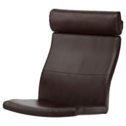 کوسن صندلی راحتی ایکیا مدل IKEA POÄNG رنگ قهوه ای تیره براق