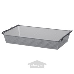 سبد مشبک با ریل بیرون کش ایکیا مدل IKEA KOMPLEMENT رنگ خاکستری تیره