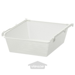 سبد مشبک با ریل بیرون کش ایکیا مدل IKEA KOMPLEMENT رنگ سفید