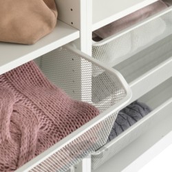 سبد مشبک با ریل بیرون کش ایکیا مدل IKEA KOMPLEMENT رنگ سفید