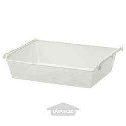 سبد مشبک با ریل بیرون کش ایکیا مدل IKEA KOMPLEMENT رنگ سفید