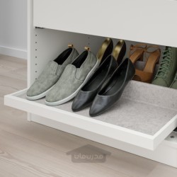 سینی درجی کشویی با جا کفشی ایکیا مدل IKEA KOMPLEMENT رنگ سفید/خاکستری روشن