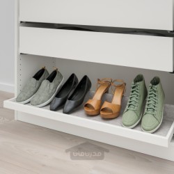 سینی درجی کشویی با جا کفشی ایکیا مدل IKEA KOMPLEMENT رنگ سفید/خاکستری روشن