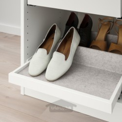 سینی درجی کشویی با جا کفشی ایکیا مدل IKEA KOMPLEMENT رنگ سفید/خاکستری روشن