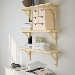 ترکیب قفسه دیواری ایکیا مدل IKEA TRANHULT / SANDSHULT رنگ آسپن