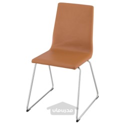 صندلی ایکیا مدل IKEA LILLÅNÄS رنگ روکش کروم/قهوه ای طلایی