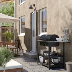 باربیکیو زغالی با میز کناری ایکیا مدل IKEA GRILLSKÄR