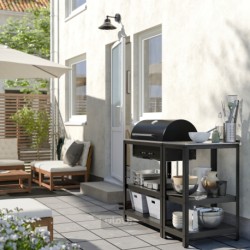 باربیکیو زغالی با جزیره آشپزخانه ایکیا مدل IKEA GRILLSKÄR