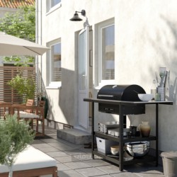 باربیکیو زغالی با 2 میز کناری ایکیا مدل IKEA GRILLSKÄR