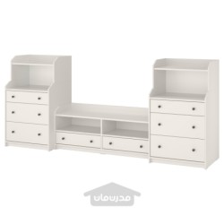ترکیب تلویزیون / ذخیره سازی ایکیا مدل IKEA HAUGA رنگ سفید