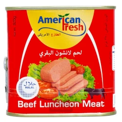 کنسرو گوشت گاو آمریکن فرش 320 گرم American Fresh