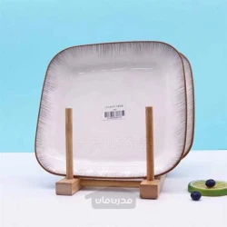 بشقاب مربع سفید اوه واو 23 سانتی متر OHWOW
