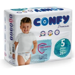 پوشک کانفی سایز 5 مدل پرمیوم 11 تا 18 کیلوگرم 26 عدد Confy