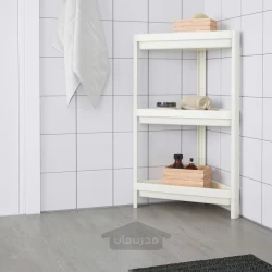 قفسه (شلف) حمام ایکیا مخصوص گوشه 3 طبقه VESKEN IKEA