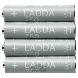 باتری شارژی AAA نیم قلمی 750mAh ایکیا مدل IKEA LADDA ساخت ژاپن