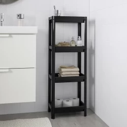 قفسه مشکی 37x23x101 سانتی متری ایکیا مدل IKEA VESKEN