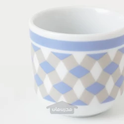 جام کاوا سفید/آبی ایکیا مدل IKEA GOKVÄLLÅ