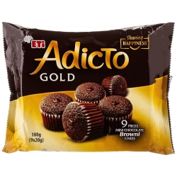 کیک شکلاتی براونی با سس شکلاتی 180 گرم ETI Adicto GOLD