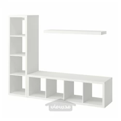 میز تلویزیون با ترکیب قفسه ذخیره سازی ایکیا 189x39x147 سانتی متر مدل IKEA KALLAX/LACK