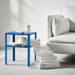 میز کنار تخت آبی روشن 37x28 سانتی متر ایکیا مدل IKEA KNARREVIK