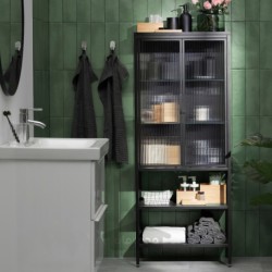 کابینت درب شیشه ای 2 درب ایکیا مدل IKEA MOSSJÖN