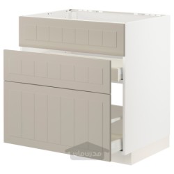 کابینت پایه برای سینک + 3 جلو / 2 کشو ایکیا مدل IKEA METOD / MAXIMERA رنگ سفید