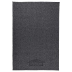 فرش پهن بافت، داخل/خارج ایکیا مدل IKEA MORUM رنگ خاکستری تیره