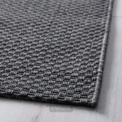 فرش پهن بافت، داخل/خارج ایکیا مدل IKEA MORUM رنگ خاکستری تیره