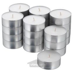 شمع بدون عطر در فنجان فلزی ایکیا مدل IKEA GLIMMA