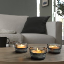 شمع بدون عطر در فنجان فلزی ایکیا مدل IKEA GLIMMA