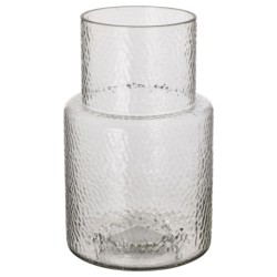 گلدان ایکیا مدل IKEA KONSTFULL رنگ شیشه شفاف / طرح دار