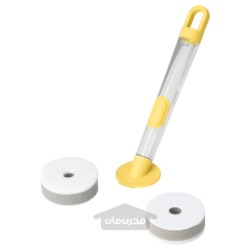 ست 3 تکه اسفنج ظرفشویی با پخش کننده ایکیا مدل IKEA VIDEVECKMAL رنگ زرد روشن