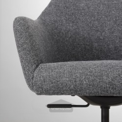 صندلی چرخان ایکیا مدل IKEA TOSSBERG / MALSKÄR رنگ خاکستری تیره گانار/مشکی