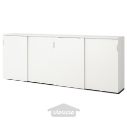 ترکیب ذخیره سازی با درب های کشویی ایکیا مدل IKEA GALANT رنگ سفید