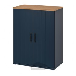 کابینت درب دار ایکیا مدل IKEA SKRUVBY رنگ مشکی-آبی