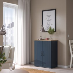 کابینت درب دار ایکیا مدل IKEA SKRUVBY رنگ مشکی-آبی