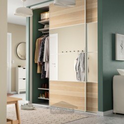 ترکیب درب کشویی ایکیا مدل IKEA SKYTTA / MEHAMN/AULI