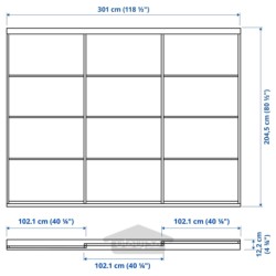 ترکیب درب کشویی ایکیا مدل IKEA SKYTTA / SVARTISDAL